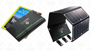 Cargador solar USB RAVPower de 24W | $60 | Amazon | Usa el código KINJAW3F